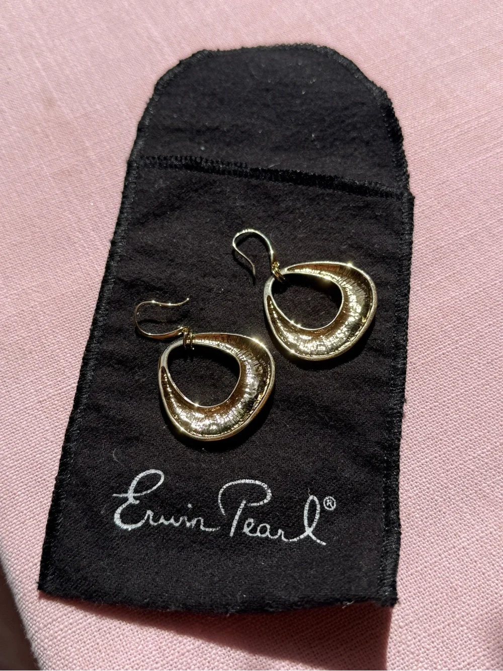 Erwin Pearl Vintage Black & Red Statement Earrings  hoop earrings